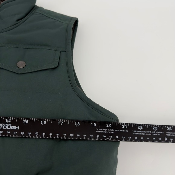 Carhartt Green Medium Sherpa Reversible Puffer Vest Quilted Zip Lined Women - Picture 5 of 6